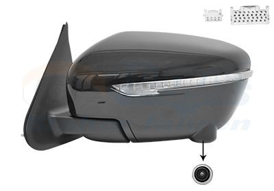 VAN WEZEL Sidespeil 3383827 Sladrespeil Nissan F15 3383827 VAN WEZEL