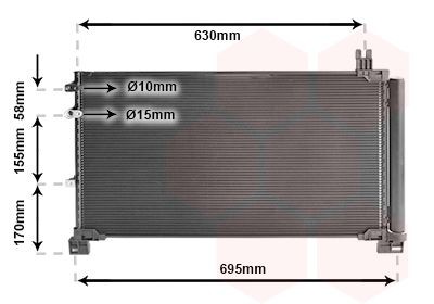 Συμπυκνωτής, σύστ. κλιματισμού VAN WEZEL 53015706 VAN WEZEL 53015706 Συμπυκνωτής LEXUS IS 2013