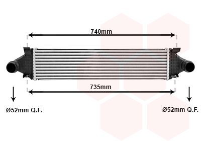 Vahejahuti VAN WEZEL 59014703 VAN WEZEL 59014703: Intercooler Volvo V40 Kombi 2018
