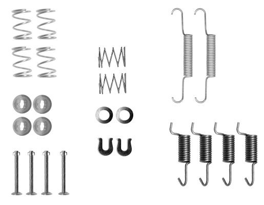 TEXTAR Kit de acessórios, maxilas de travão de estacionamento 97035801 Kit de acessórios maxilas do travão TEXTAR Volvo 460 L 97035801