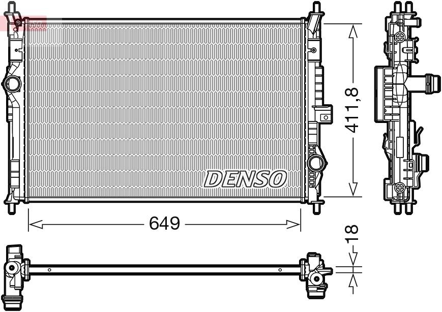 DENSO Jäähdytin, moottorin jäähdytys DRM21103 DRM21103 DENSO Syyläri CITROЁN ZX