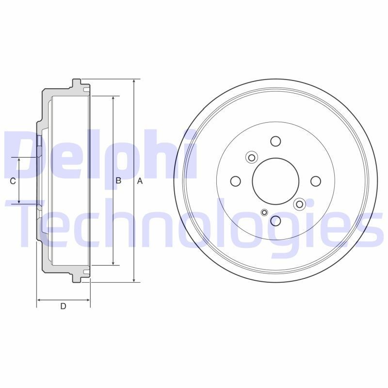 Ταμπούρο DELPHI BF565 DELPHI BF565 Ταμπούρο FORD ECOSPORT 2006