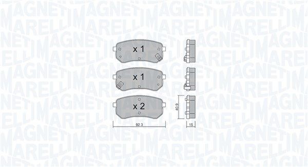 MAGNETI MARELLI Τακάκια φρένων 363916061004 363916061004 Αγωνιστικά τακάκια KIA RIO MAGNETI MARELLI