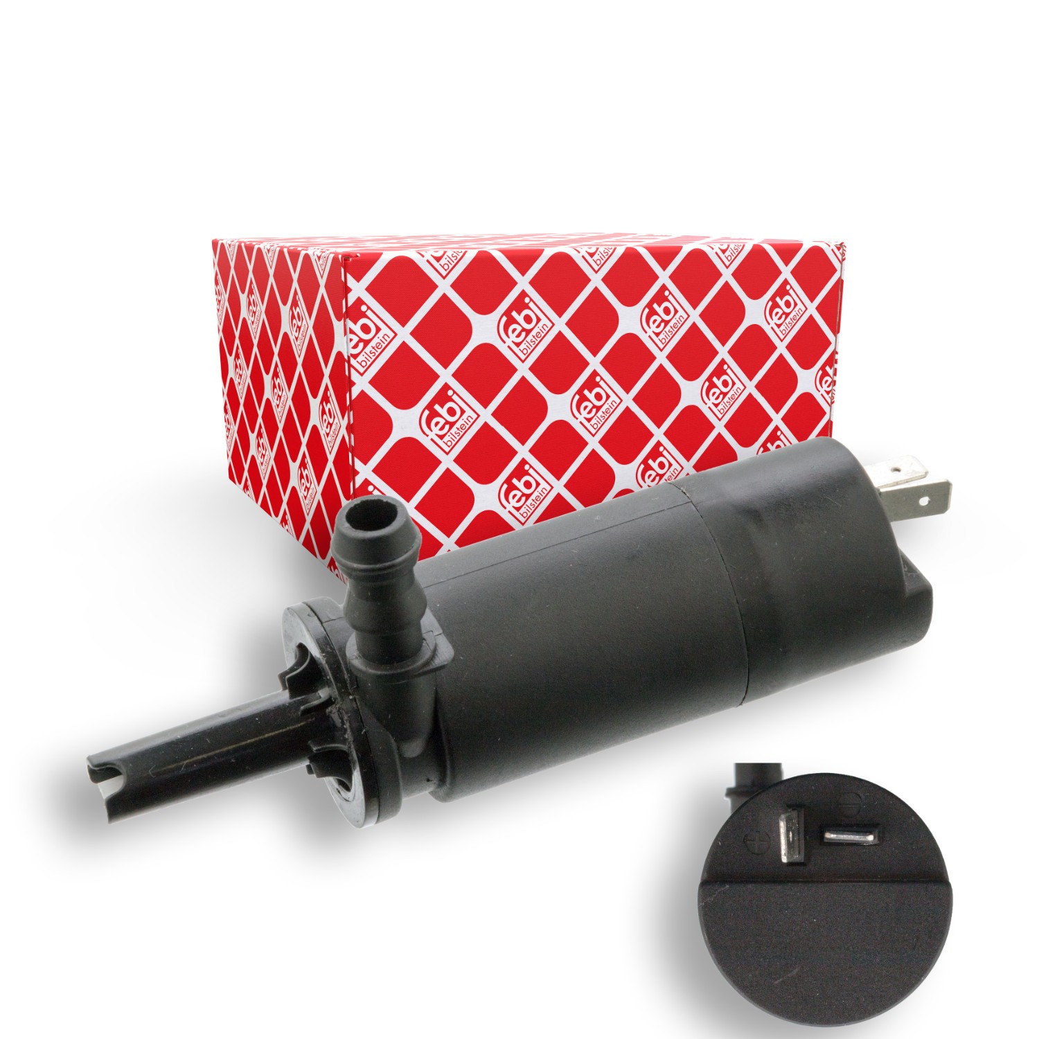 Ūdenssūknis, Stiklu tīrīšanas sistēma FEBI BILSTEIN 106198 FEBI BILSTEIN 106198 Stiklu tīrīšanas sistēmas šķidruma sūknis FIAT IDEA 2025