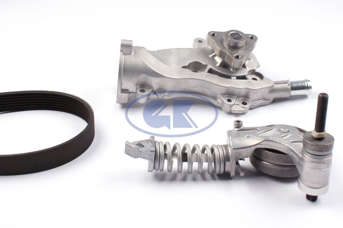 GK Bomba de água + kit da correia de distribuição K980778A Jogo de correias trapezoidais estriadas GK Opel MERIVA K980778A