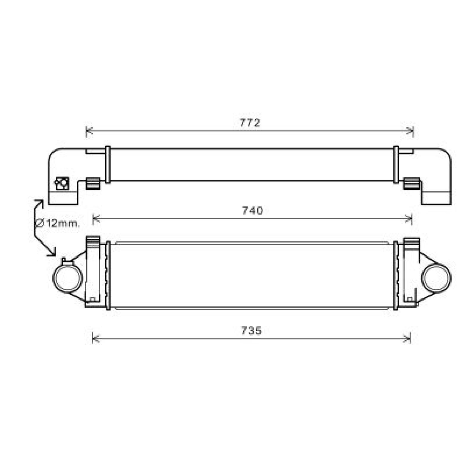 DIEDERICHS Chladič plniaceho vzduchu DCA1154 DCA1154 Intercooler FORD TRANSIT DIEDERICHS
