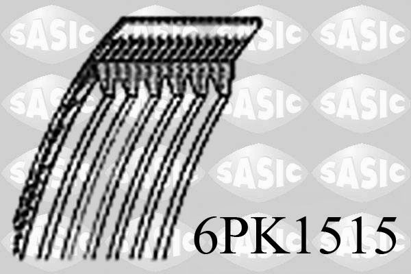 SASIC Ozubený klinový remeň 6PK1515 Ozubený klinový remeň SASIC Kia RIO 6PK1515