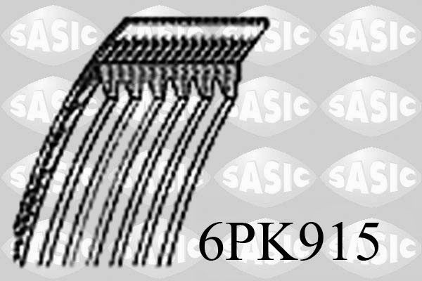 SASIC Courroie Poly-V 6PK915 6PK915 SASIC Courroie d'accessoire Citroën pas cher