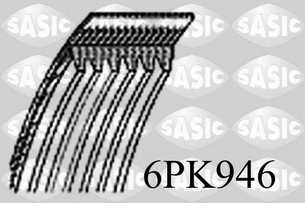 SASIC Serpentine belt 6PK946 6PK946 SASIC alternator belt for CITROЁN