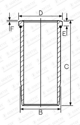 GOETZE ENGINE Cilindervoering 15-610060-00 15-610060-00 GOETZE ENGINE Cilindervoering Mercedes-Benz goedkoop