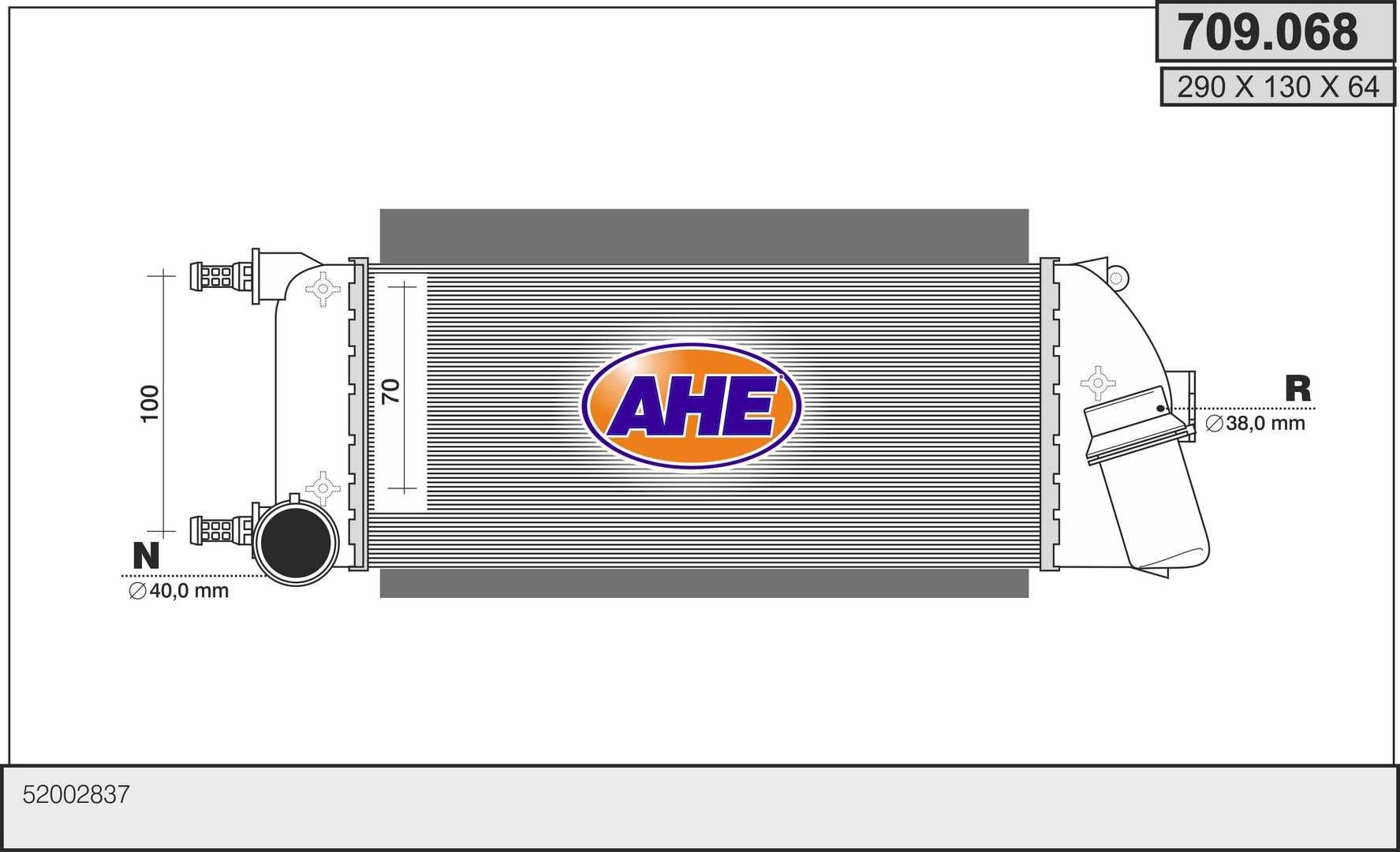 AHE Ladeluftkühler 709.068 Turbokühler AHE DOBLO 709.068 günstig