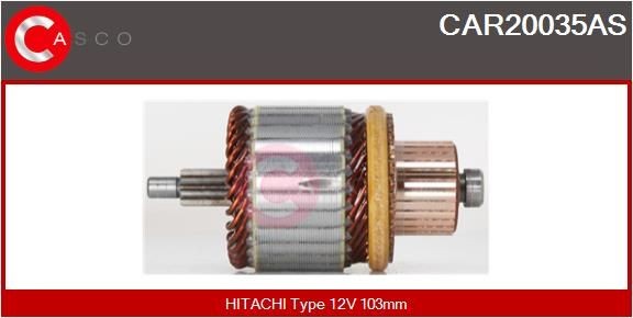CASCO Rotor żtartéra CAR20035AS CAR20035AS Diely štartéra OPEL AGILA CASCO
