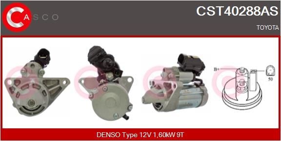 CASCO Motorino avviamento CST40288AS CASCO CST40288AS Motorino Corolla XII Hatchback (E210) prezzo