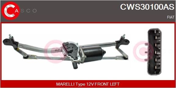 CASCO Vindusspyleranlegg CWS30100AS Vindusvisker stangsystem CASCO KODIAQ CWS30100AS billige