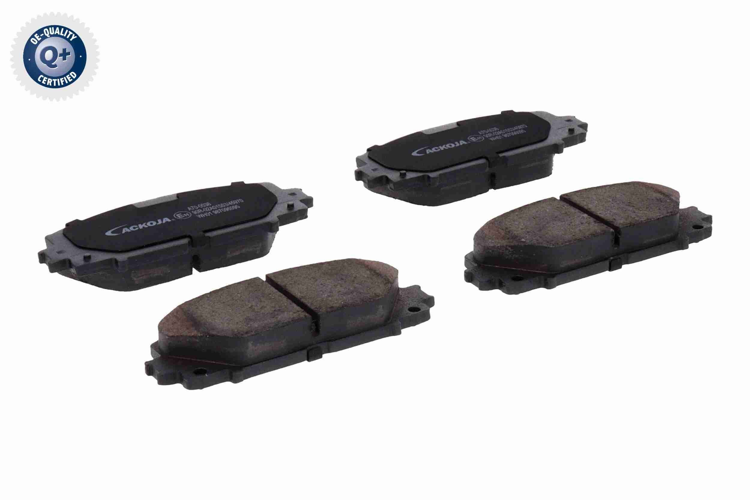 ACKOJA Bromsbelägg A70-0036 A70-0036 ACKOJA bromsklossar Toyota COROLLA