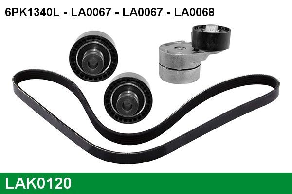 LUCAS Ķīļrievu siksnu komplekts LAK0120 Ķīļrievu siksnu komplekts LUCAS MAZDA LAK0120