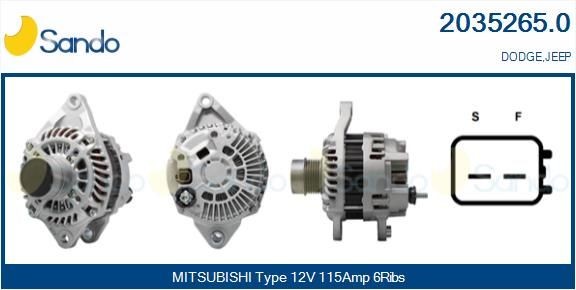 SANDO Alternator 2035265.0 2035265.0 SANDO alternator for DODGE
