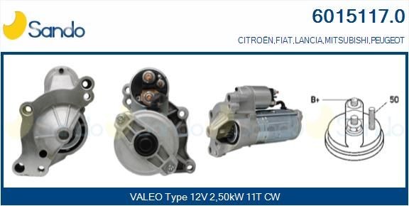 SANDO Motorino avviamento 6015117.0 Costo Motorino avviamento SANDO CITROËN 6015117.0