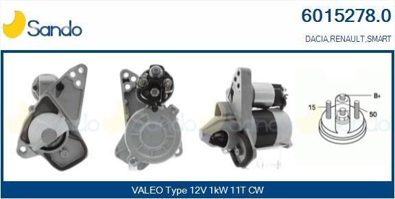 SANDO Démarreur 6015278.0 SANDO Starter moteur DACIA 6015278.0