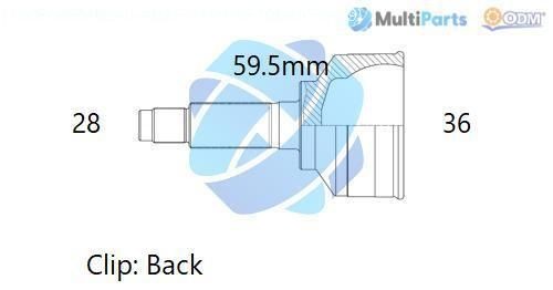 ODM-MULTIPARTS Ledsats, drivaxel 12-161969 12-161969 ODM-MULTIPARTS drivknut Audi A3