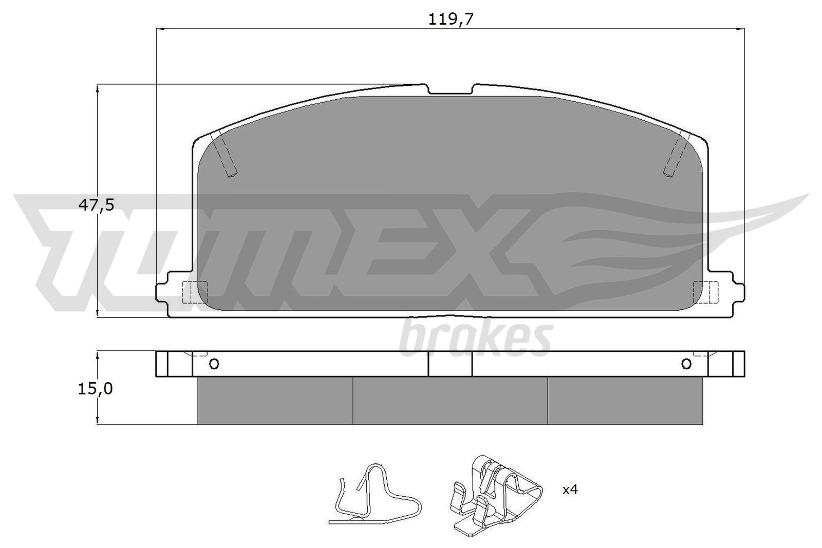 TOMEX brakes Bremseklodser TX 10-17 TOMEX brakes TX 10-17 Bremseklodser TOYOTA Corolla V Coupe (E80) 1.6 GTi Twin Cam (AE86_) 131 HK 1987