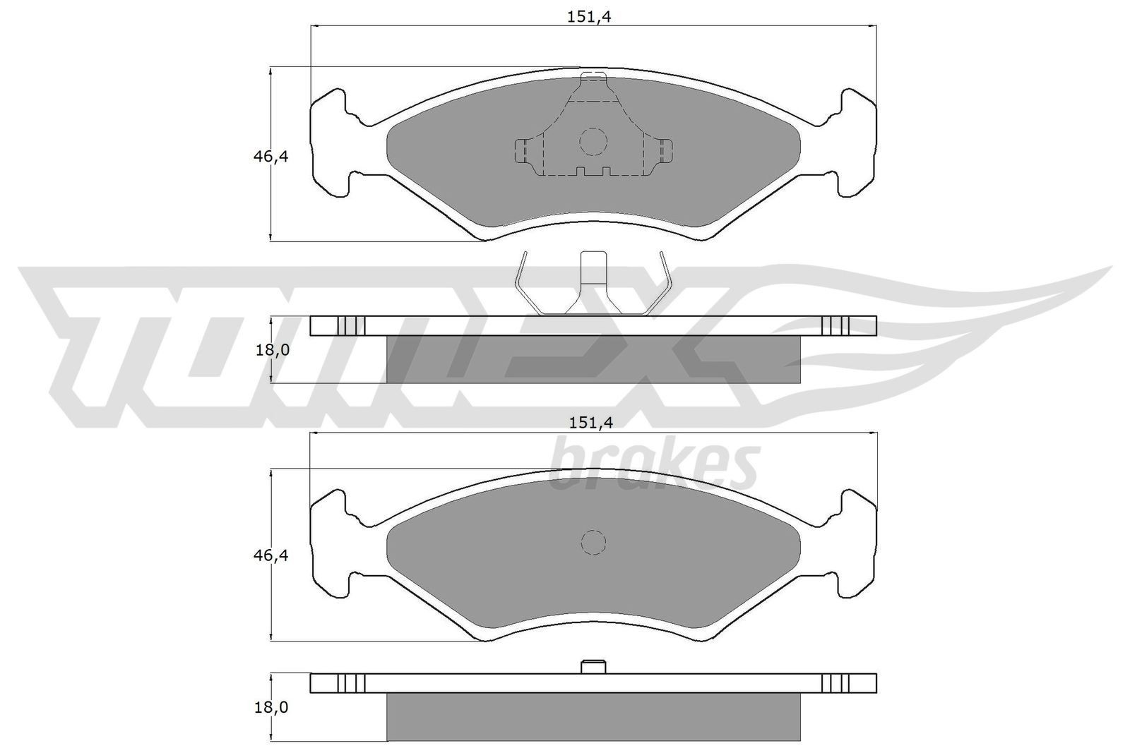 TOMEX brakes Pastilhas de travão TX 10-28 TOMEX brakes TX10-28 Pastilha de travão Escort Express '86 (ALF) preço