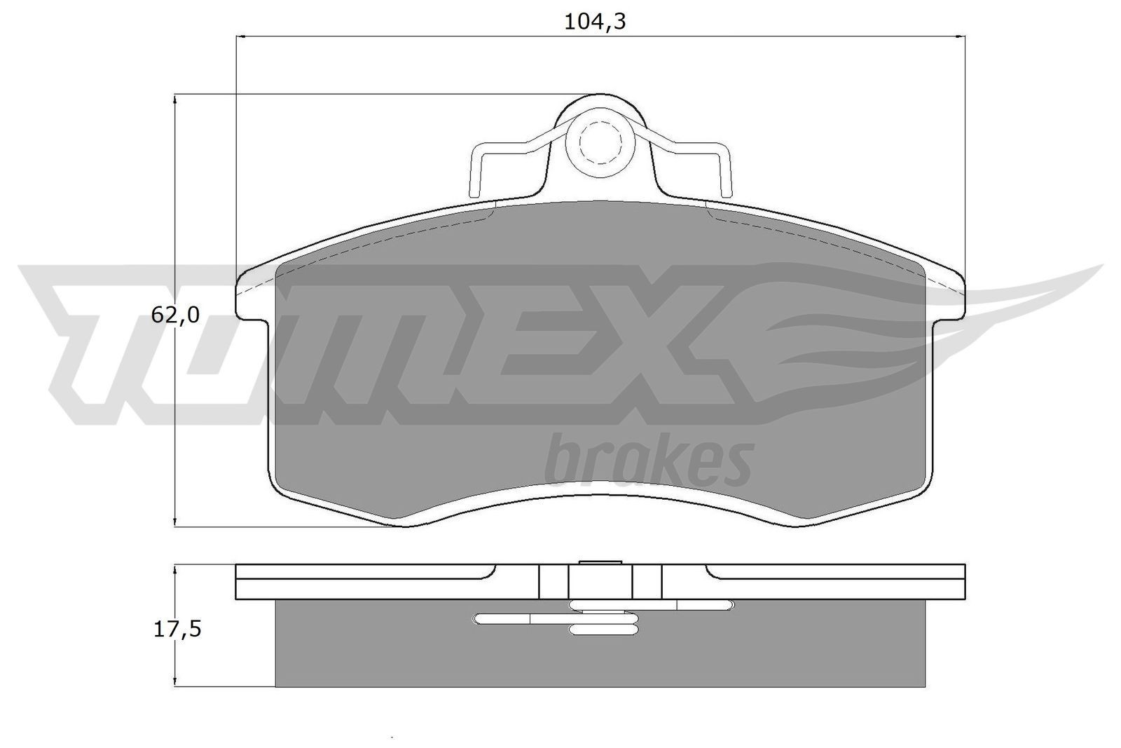TOMEX brakes Bremseklosser TX 10-36 TOMEX brakes TX10-36 Sportsbremseklosser Lada 2115 pris