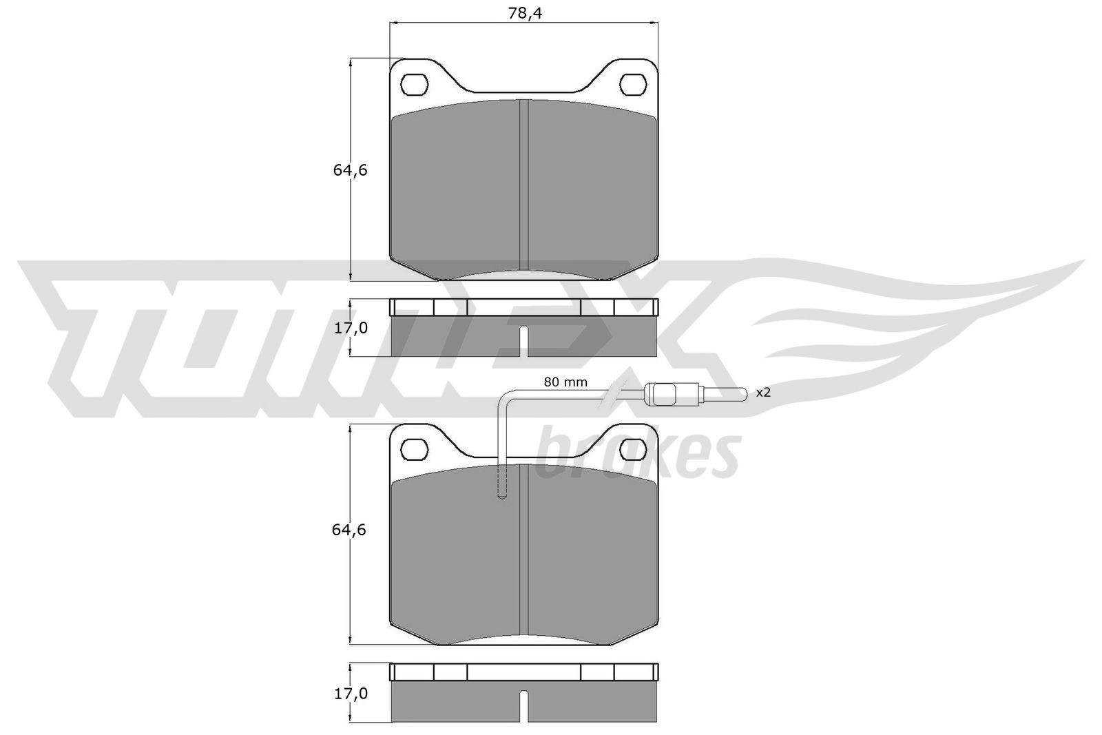 TOMEX brakes Pastilhas de travão TX 10-40 TOMEX brakes TX 10-40 Pastilhas Peugeot 504 Cabrio baratos