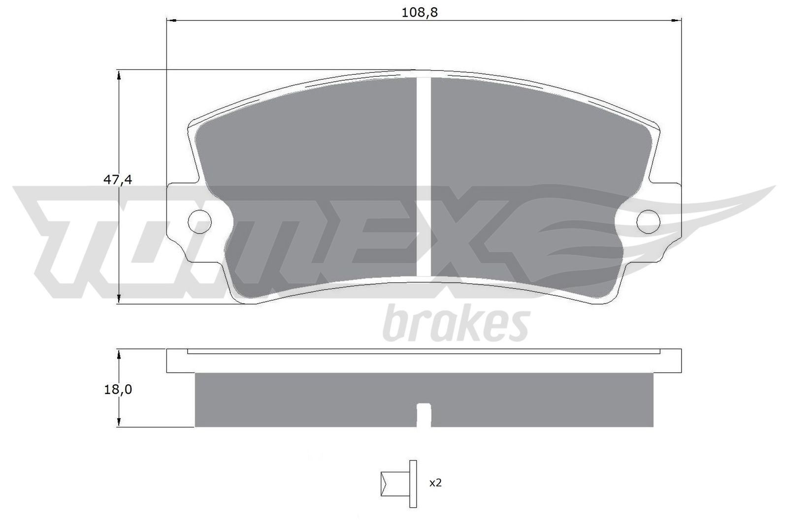 TOMEX brakes Brake pad set TX 10-434 TOMEX brakes TX 10-434 SEAT Ritmo (138) front brake pads
