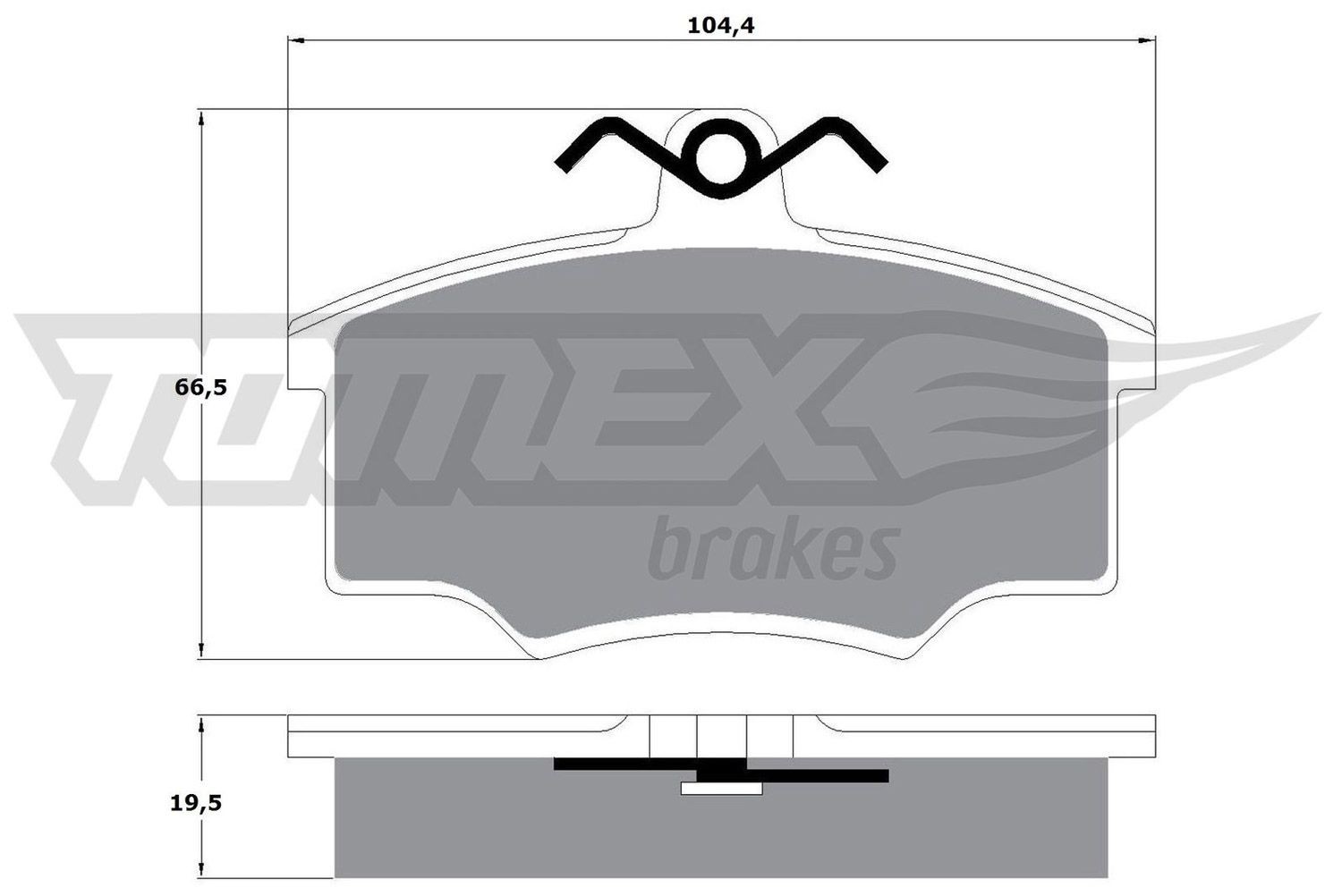 TOMEX brakes Remblokken TX 10-57 TOMEX brakes TX 10-57 Remblokken VOLVO 340-360 Sedan (344) 1.4 63 Pk 1984