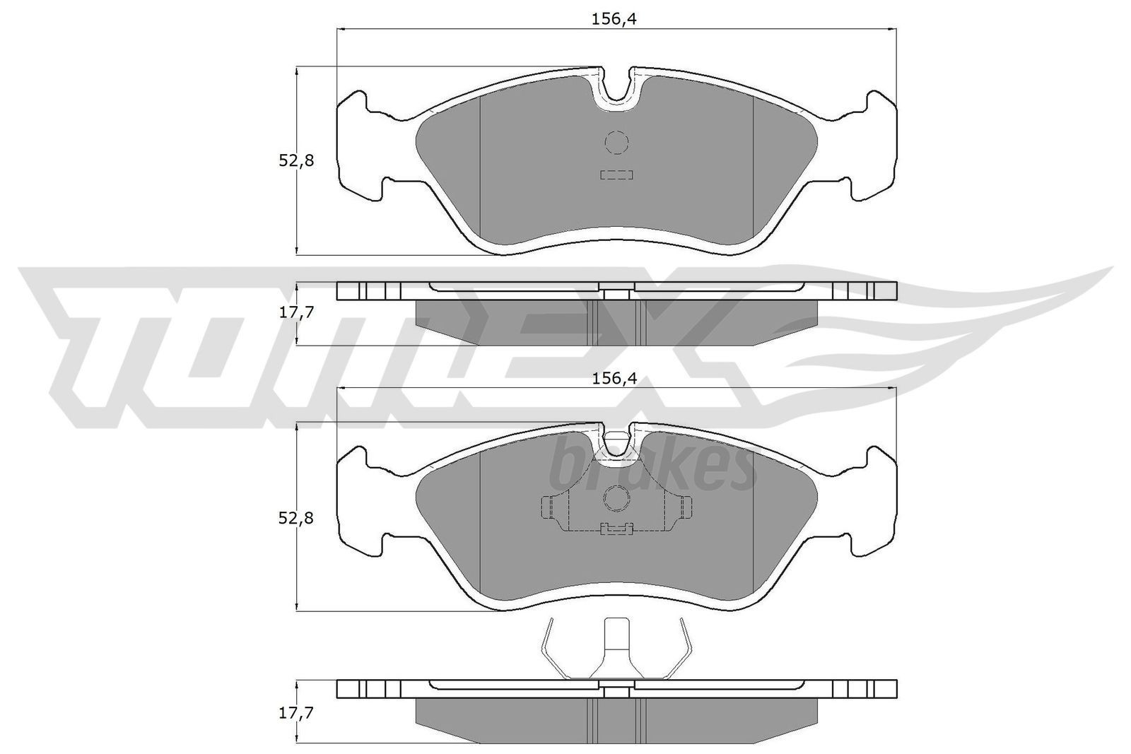 TOMEX brakes Piduriklotsid TX 10-68 TOMEX brakes TX 10-68 Pidurikattekomplekt, ketaspidur Daewoo ESPERO odav