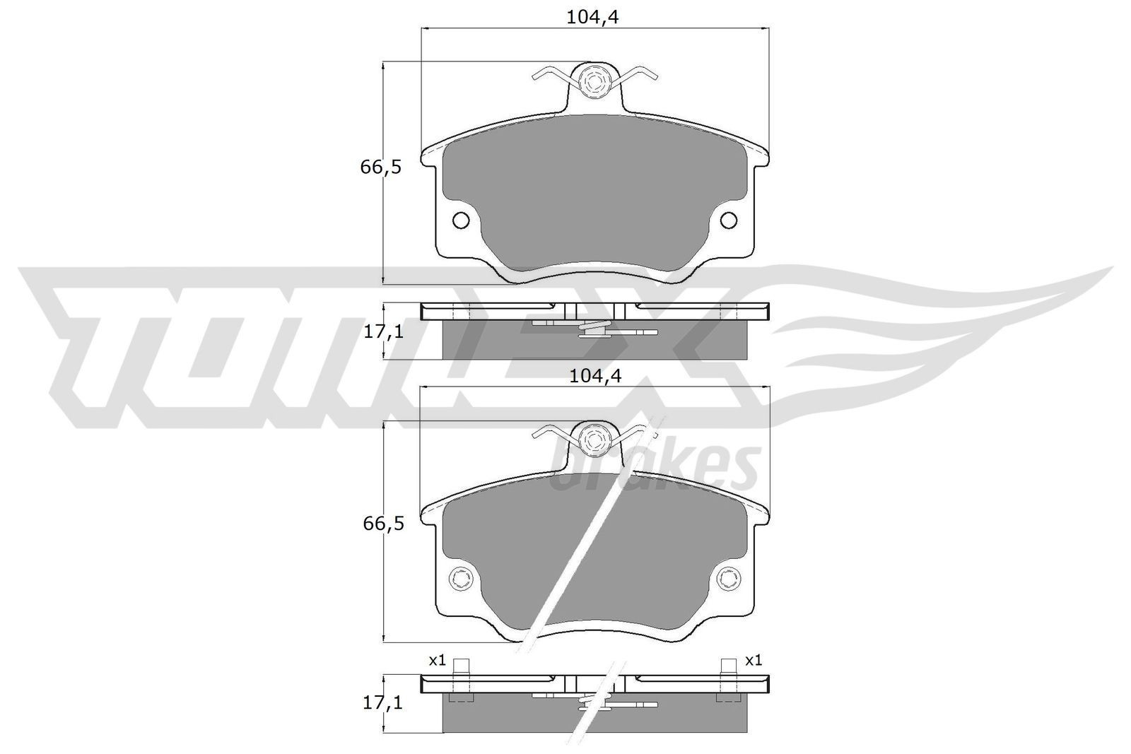 TOMEX brakes Bremseklodser TX 10-73 Bremseklodser TOMEX brakes Fiat FREEMONT TX 10-73