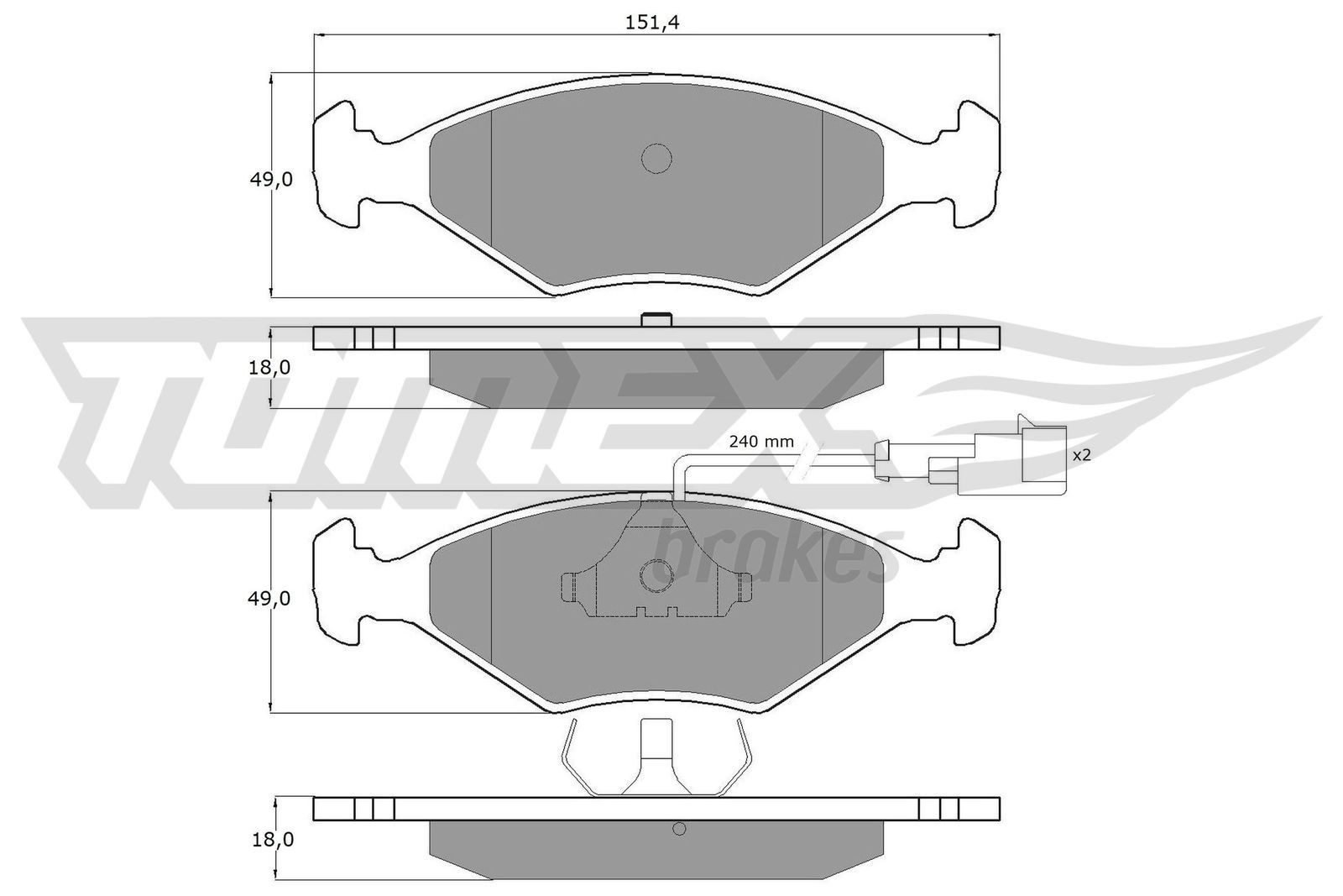 TOMEX brakes Brzdové doštičky/platničky TX 10-791 TOMEX brakes TX 10-791 originálne Brzdové platničky Elba Kombi cena