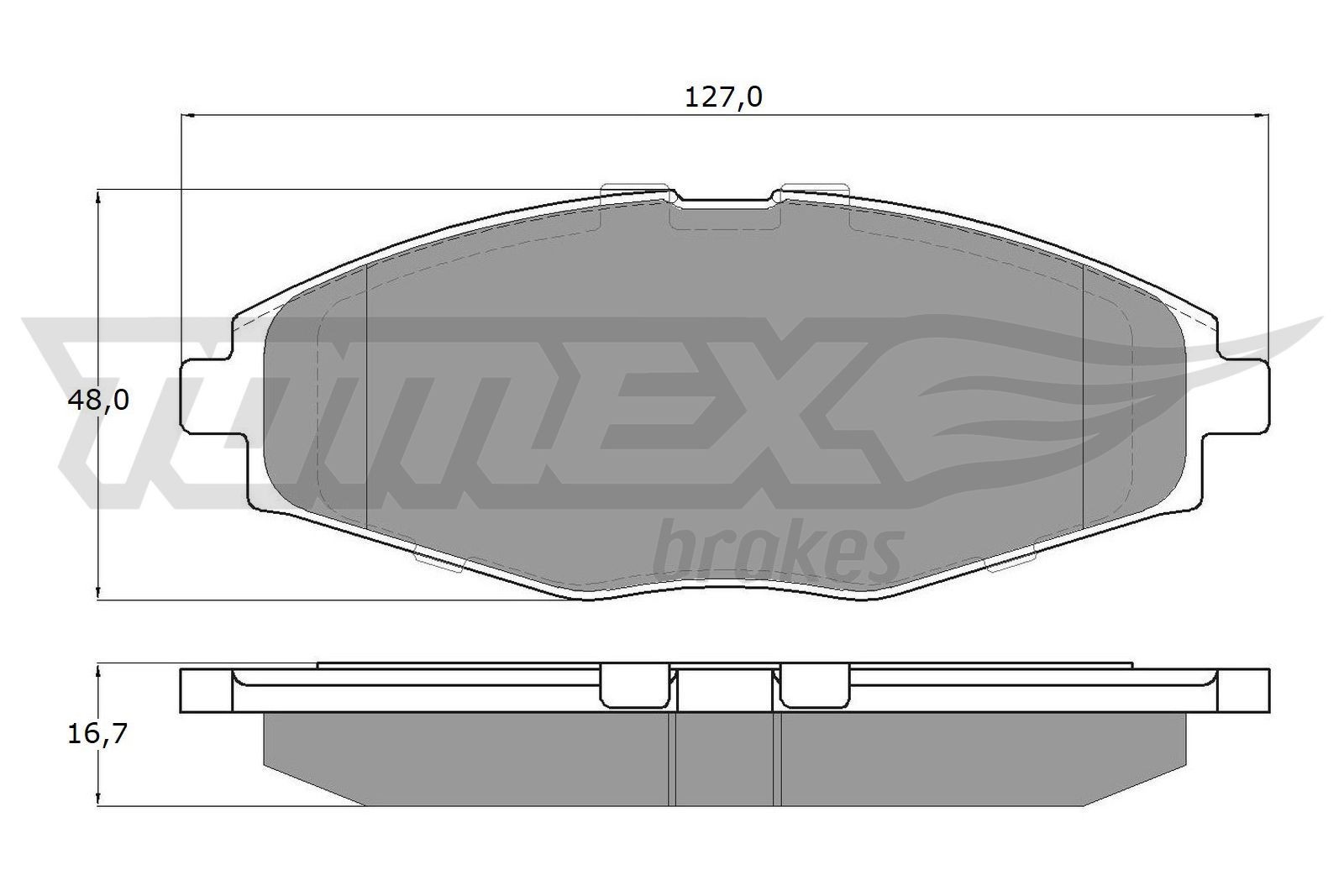 TOMEX brakes Bremseklodser TX 10-80 TOMEX brakes TX 10-80 Bremseklodser CHEVROLET Spark Kasse/hatchback (M200, M250) 0.8 52 HK 2012