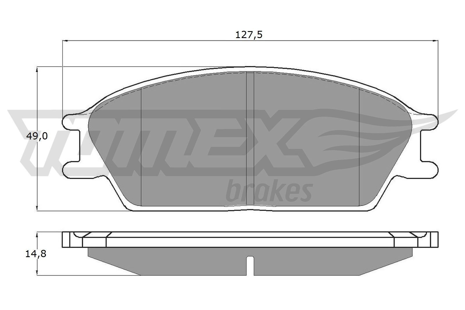 TOMEX brakes Bromsbelägg TX 11-06 TOMEX brakes TX 11-06 Bromsbelägg sport Hyundai Getz tb original