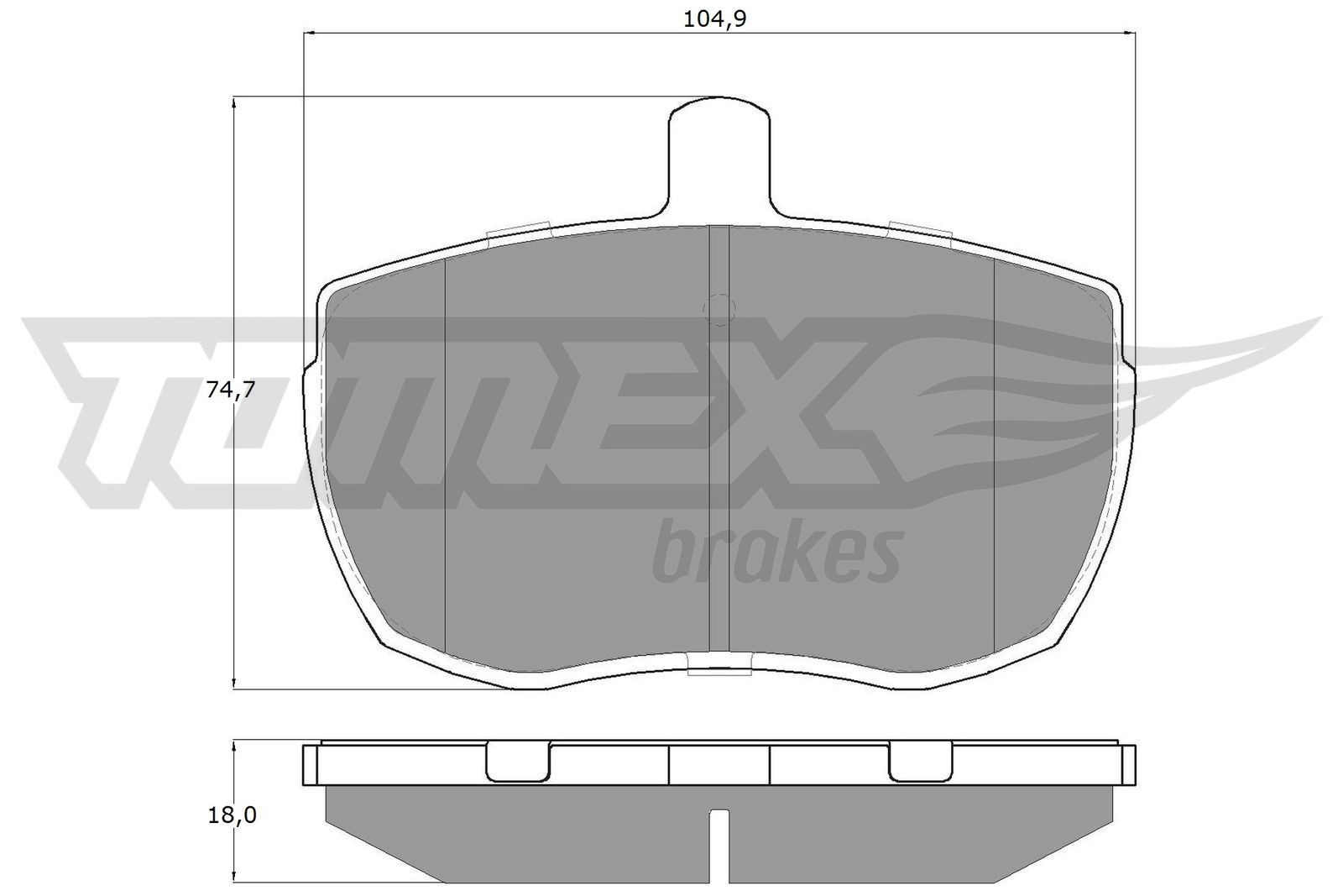 TOMEX brakes Bromsbelägg TX 11-21 TOMEX brakes TX 11-21 Bromsbelägg LDV Convoy Skåpbil 2.5 DI 76 hk 2000