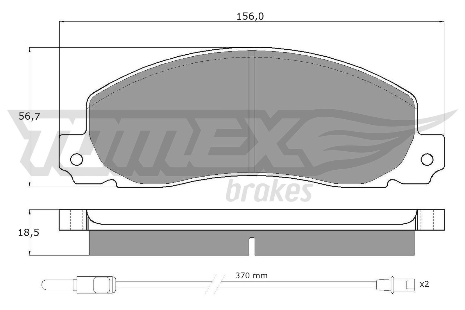 TOMEX brakes Remblokken TX 11-65 TOMEX brakes TX 11-65 Remblokken RENAULT Trafic I Van (T1, T2, T3, T4) 2.0 79 Pk 1983