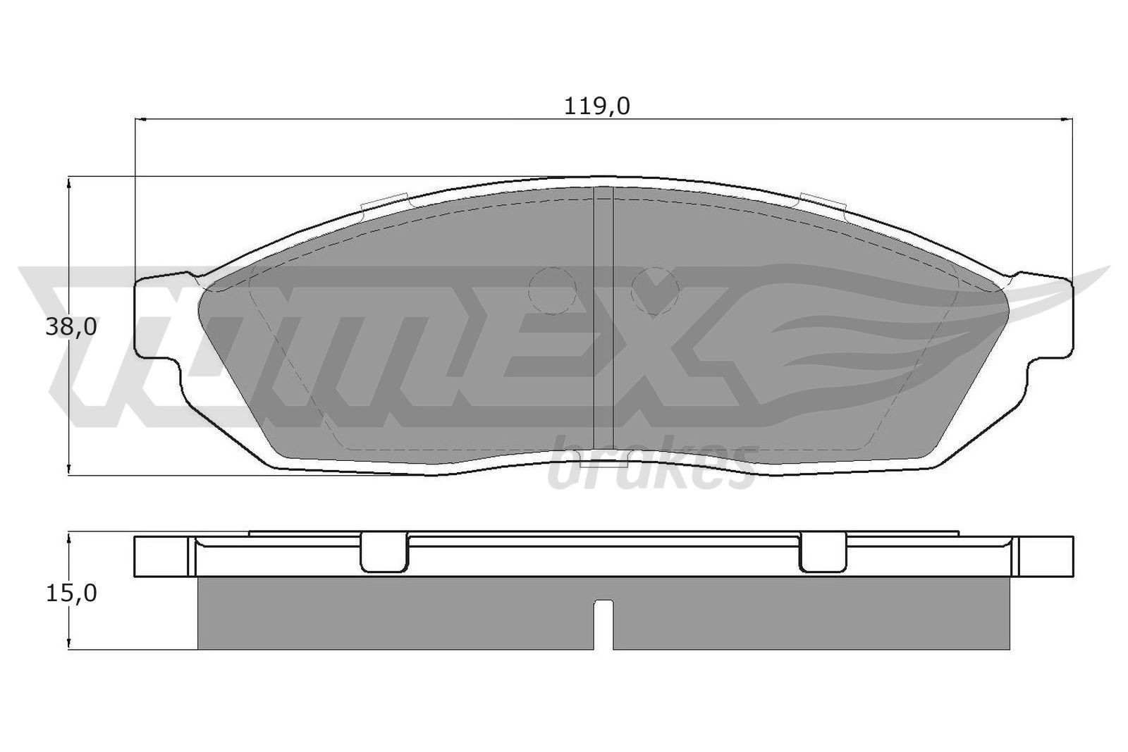 TOMEX brakes Τακάκια φρένων TX 12-28 TOMEX brakes TX 12-28 Σετ τακάκια γνήσια Maruti φθηνά