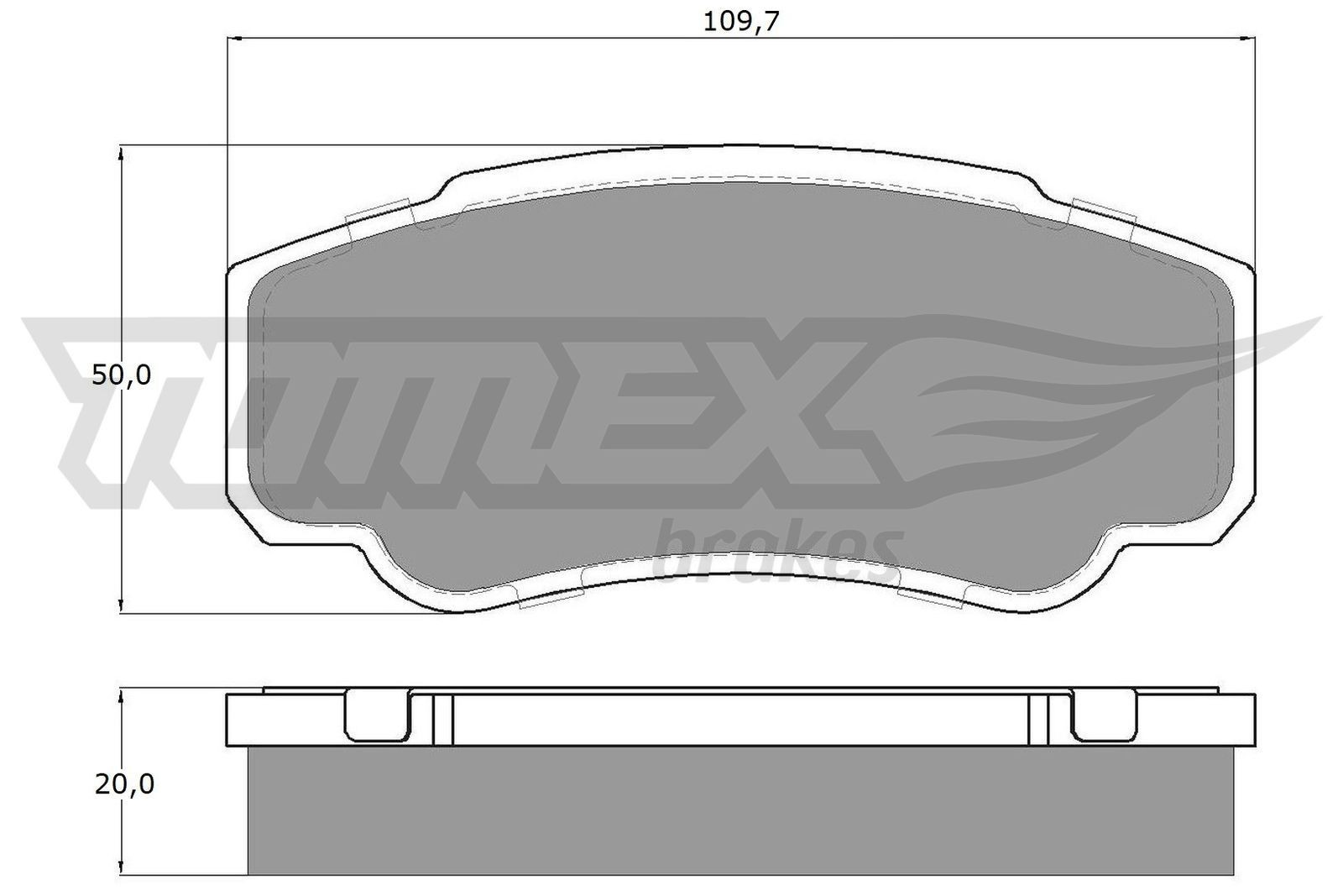TOMEX brakes Brzdové doštičky/platničky TX 12-46 TOMEX brakes Brzdové platničky PEUGEOT TX 12-46