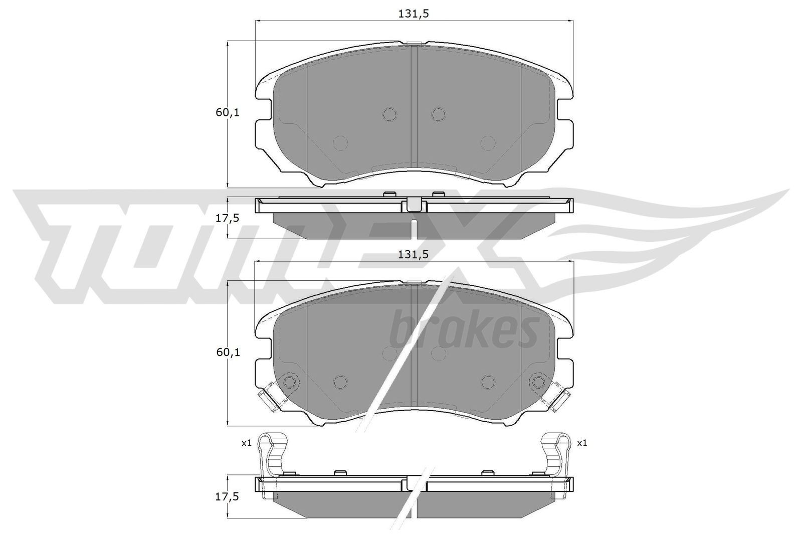 TOMEX brakes Piduriklotsid TX 15-29 TOMEX brakes TX15-29 Piduriklots Elantra IV Kombi (HD) hind