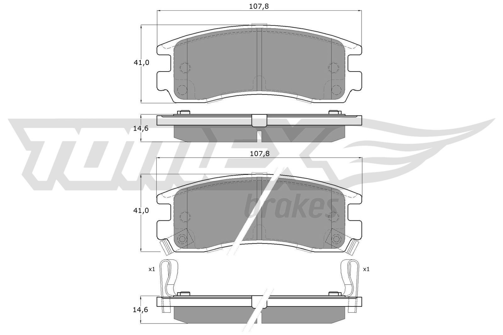 TOMEX brakes Kit pastiglie freni TX 15-43 TOMEX brakes TX 15-43 Pastiglie dei freni Grand Prix 6 Sedan originale prezzo