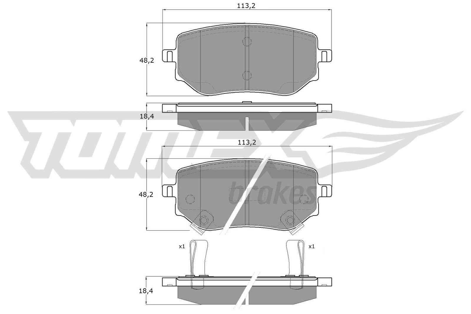TOMEX brakes Bremsbeläge TX 15-87 TX 15-87 TOMEX brakes ALFA ROMEO Sportbremsbeläge