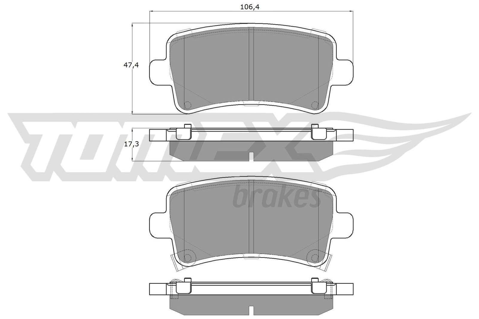 TOMEX brakes Pastilhas de travão TX 16-36 TOMEX brakes TX 16-36 Pastilhas de travão BUICK Regal V Sedan 2.0 AWD 262 cv 2014