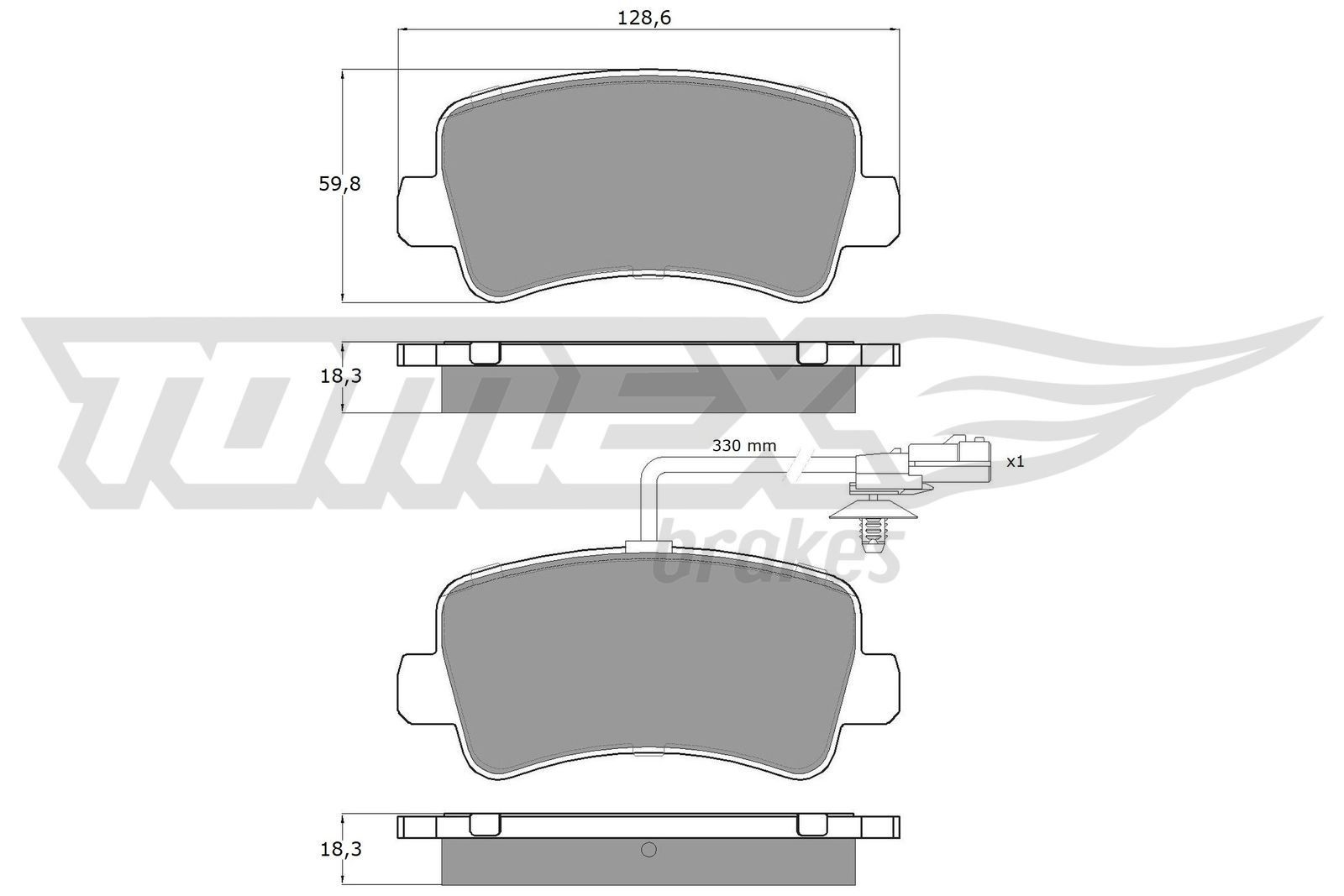 TOMEX brakes Brzdové doštičky/platničky TX 16-48 TX 16-48 TOMEX brakes Brzdové obloženie Nissan lacné