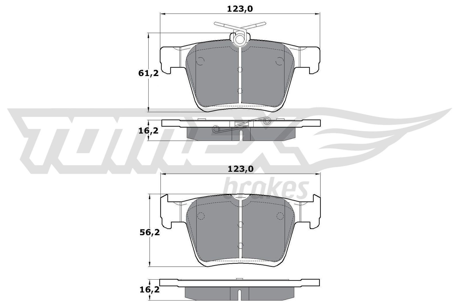 TOMEX brakes Bromsbelägg TX 17-05 TX 17-05 TOMEX brakes belägg SKODA RAPID