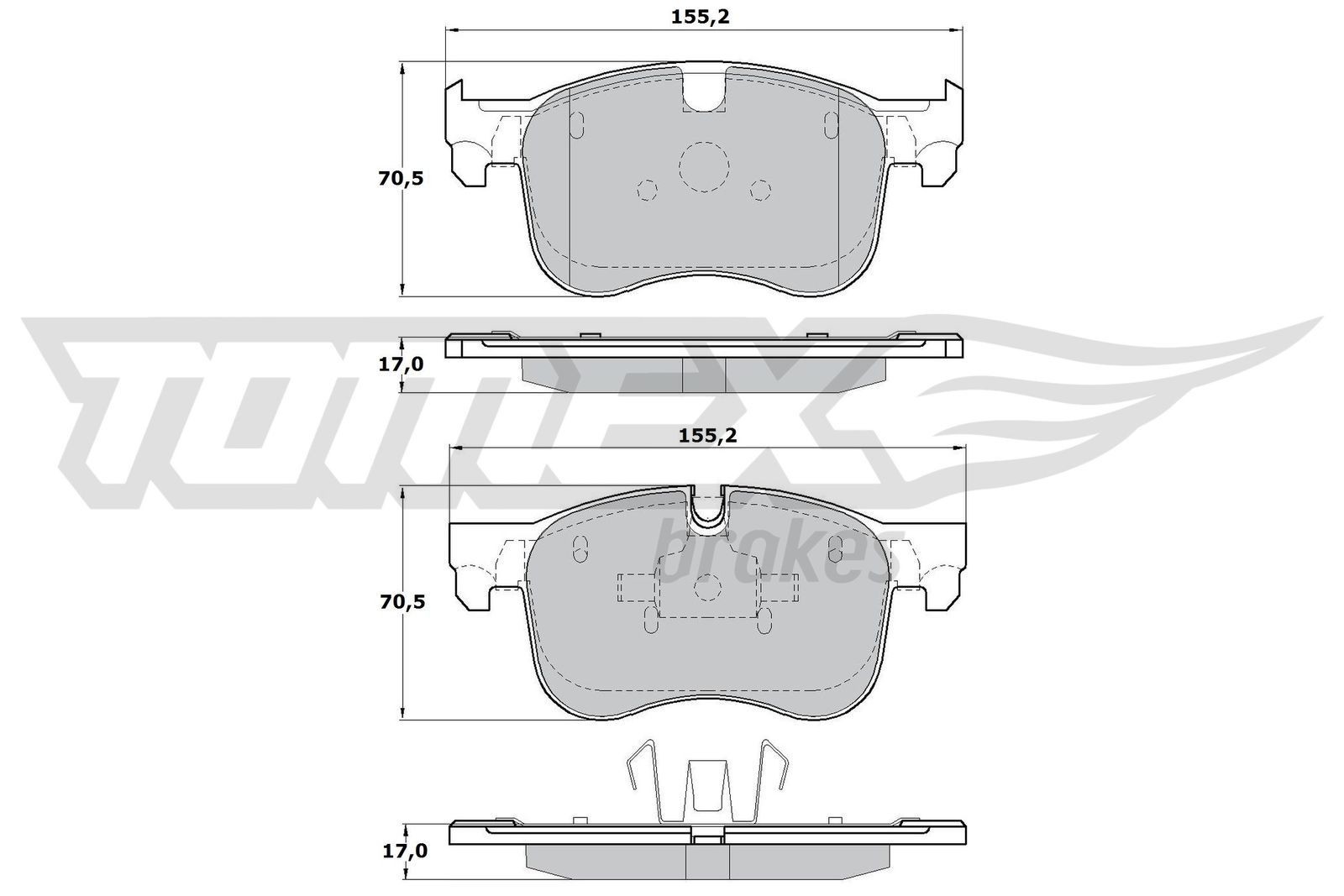 TOMEX brakes Remblokken TX 17-29 TX 17-29 TOMEX brakes Remblok Citroën goedkoop