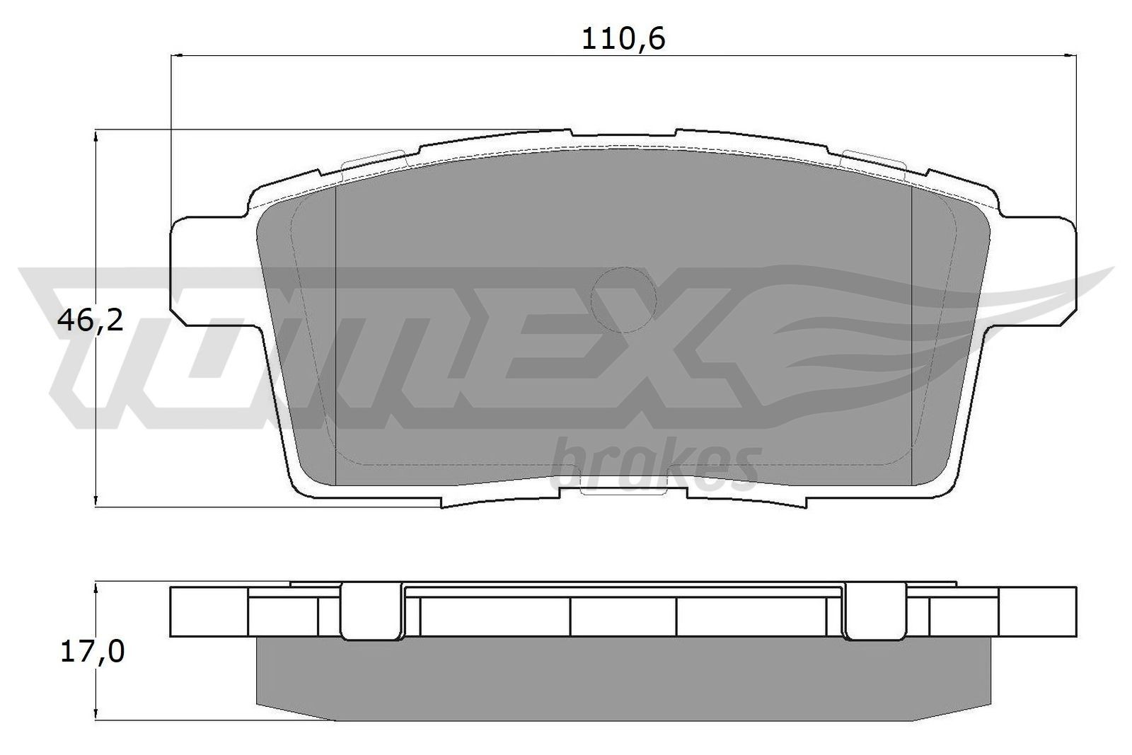 Τακάκια φρένων TOMEX brakes TX 17-43 TOMEX brakes TX 17-43 Τακάκια δισκόφρενων MAZDA MPV 2008