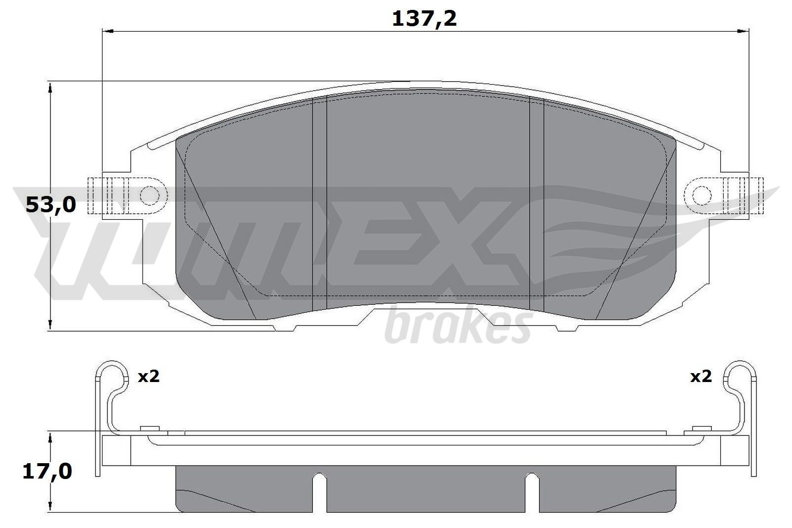 Bromsbelägg TOMEX brakes TX 17-56 TOMEX brakes TX 17-56 Bromsbelägg NISSAN SENTRA 2009