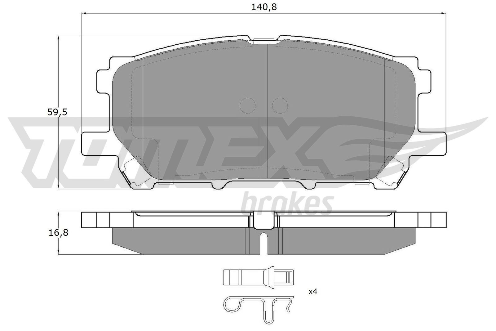 TOMEX brakes Remblokken TX 17-63 TX 17-63 TOMEX brakes Remblokkenset voor schijfrem Toyota goedkoop