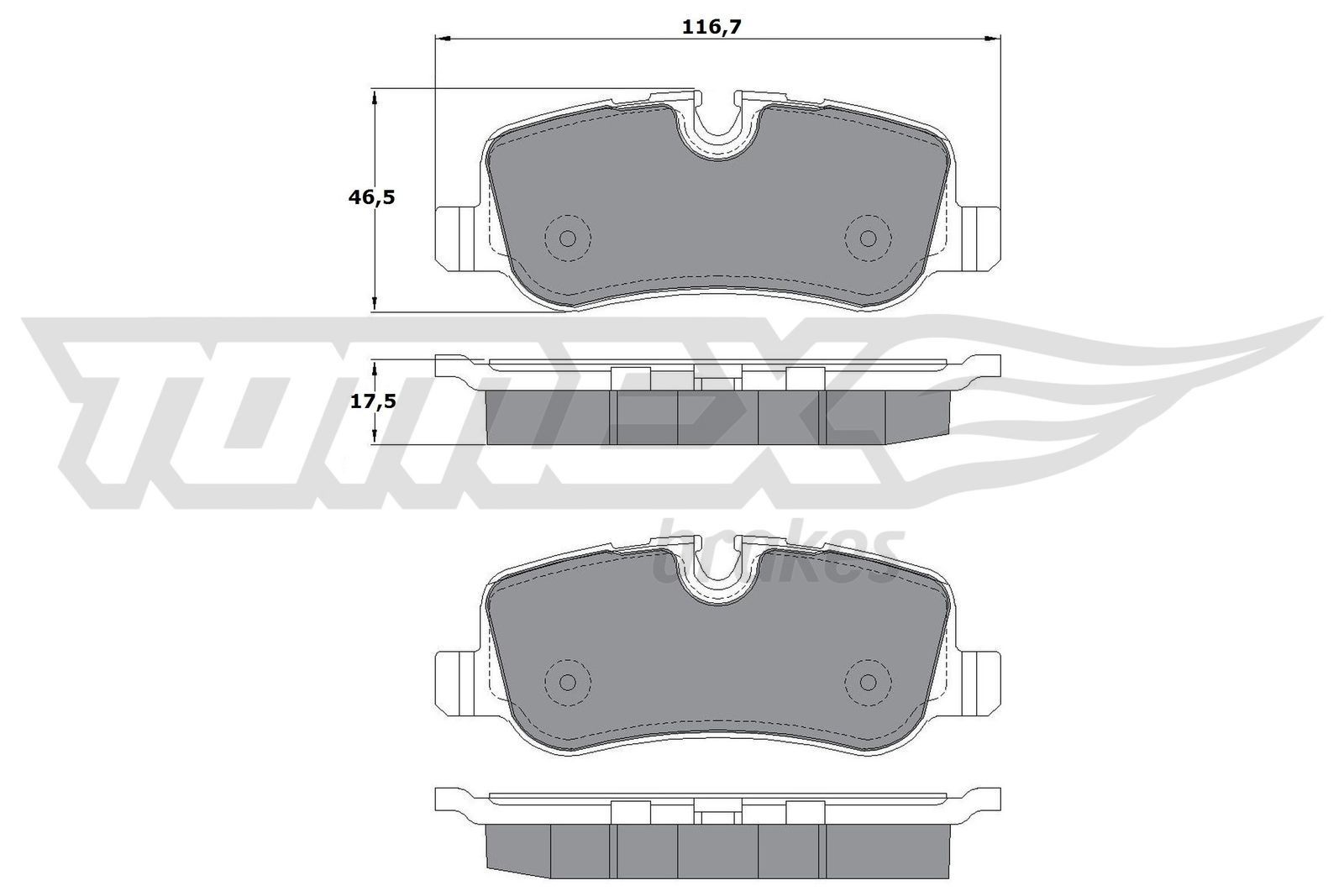 TOMEX brakes Bremsbeläge TX 17-72 TX 17-72 TOMEX brakes LAND ROVER Sportbremsbeläge